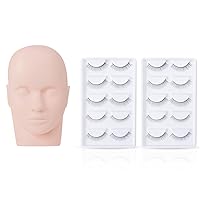 Eyelash Gadgets,Mannequin Head Eyelash Extension Practice False Eyelashes Silicone Mannequin Head Lash Extension Supplies 2 Types Choose