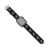Funny Reindeer on Bike Silicone Strap Sports Watch Bands Soft Watch Replacement Strap for Women Men