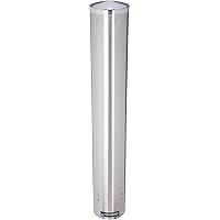 San Jamar Small Pull-Type Cup Dispenser Fits 4-10 Oz Cups with Flip Caps for Restaurants, Dining Halls, and Fast Food, Stainless Steel, 23.5 Inches, Silver