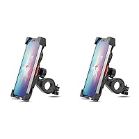 Bike Phone Holder Motorcycle Handlebar Phone Holder Scooter Phone Mount with 360° Rotation for 3.5-6.5 inch (Pack of 2)