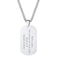 PROSTEEL Stainless Steel Cross Jewelry, Mens Womens Jewelry, Dog Tags Pendant, Military Tag with Words, Inspirational Necklace