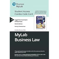 Legal Environment of Business -- MyLab Business Law with Pearson eText + Print Combo Access Code
