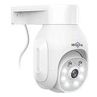 Hiseeu Security Camera Wireless Outdoor, 5MP Color Night Vision WiFi Surveillance Camera Pan/Tilt with Motion Detection/Siren/Light Alarm, 2-Way Audio, IP66 Weatherproof, Work with Echo Show