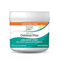 Ionic Fizz Calcium Plus by Pure Essence - Perfect Calcium/Magnesium Ratio with Vitamin A, B, C, D and Potassium Strong Bones - Orange Vanilla - 7.41 oz