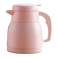 Insulation Flask Thermal Hot Water Jug Pitcher Stainless Steel Double Layer Insulated Vacuum Bottle Coffee Tea Kettle Pot (Size: 950ml) (Color : Pink, Size : 950ml)