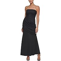 DKNY Womens Zippered Slitted Lined Sleeveless Strapless Maxi Formal Gown Dress