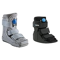 United Ortho USA16115 360 Air Walker Ankle Fracture Boot, Medium, Grey and United Ortho USA14115 Short Air Cam Walker Fracture Boot, Medium, Black