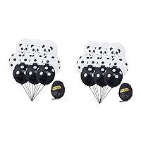 32 Pcs Latex Balloons Wall Macrame Wall Decor Black and White Balloons Cartoon Balloons Wedding Megaphones for Cheerleading Party Balloons Printed Balloons for Party Sequins Set