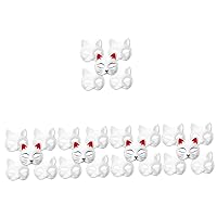 BESTOYARD 25 Pcs cat face mask White cat mask cat mask for Kid Carnival face Cover White mask Blank Masks to Paint Animal mask Japanese Clothes Teaching aids Paper Men and Women Halloween