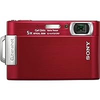 Sony Cybershot DSC-T200 8.1MP Digital Camera with 5x Optical Zoom with Super Steady Shot Image Stabilization (Red)