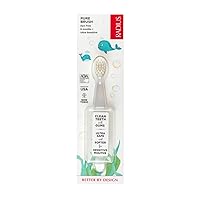 RADIUS Children's Toothbrush Pure Brush Ultra Soft BPA Free ADA Accepted Designed for Delicate Teeth for Kids 6 Months and Up - Clear - Pack of 1