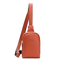 Small Sling Bag for Women Vegan Leather Crossbody Fanny Packs for Women Beige Brown One Shoulder Messenger Bag