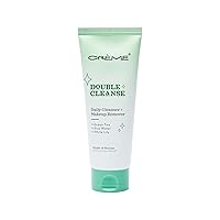 The Crème Shop Korean Skincare Double Cleanse 2-In-1 Green Tea Face Wash, Brightening Treatment, Acne Treatment, Calms Redness, Cleanses Pores, Makeup Remover & Facial Cleanser