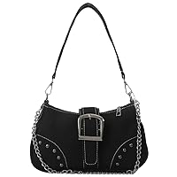 DKIIL NOIYB Shoulder Bag Y2K Small Hobo Bags for Women, Y2K Bags Handbag PU Large Hobo Purses with Detachable Strap Underarm Bag Ladies Crescent Bag