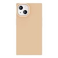 Cocomii Square Case Compatible with iPhone 14 - Luxury, Slim, Glossy, Solid Color, Timeless Neutrals, Easy to Hold, Anti-Scratch, Shockproof (Nude)
