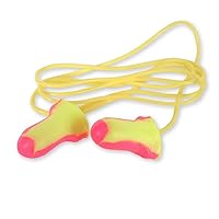 Howard Leight LL-30 Laser Lite Disposable Foam Corded Earplugs, Polyurethane Foam, One Size, Pink/Yellow (Pack of 100)
