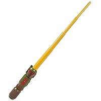 STAR WARS Lightsaber Squad Boba Fett Extendable Yellow Lightsaber Role Play, Pretend Play The Mandalorian Toy, Kids Ages 4 and Up