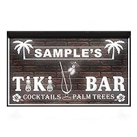 270013 Tiki Bar Beer Pub Personalized Custom Made Customized Your Text Display LED Light Neon Sign (12