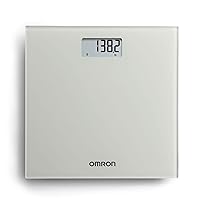 OMRON Digital Scale with Bluetooth Connectivity (SC -150), 330-lb Weight Capacity, with Free Smartphone App, Light Grey