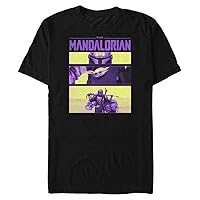 STAR WARS Big & Tall Mandalorian Mando Scene Frames Men's Tops Short Sleeve Tee Shirt