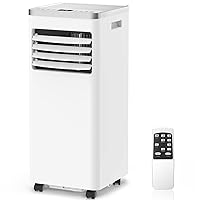 ZAFRO 10,000 BTU Portable Air Conditioners Cool Up to 450 Sq.Ft, 4 Modes Portable AC with Remote Control/LED Display/24Hrs Timer/Installation Kits for Home/Office/Dorms, White