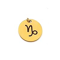 Capricorn Zodiac Pendant With Chain Gold Filled Metal Charms Zodiac Charm Constellation Charm Personalized Necklace Jewelry WZ-41