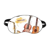 Watercolor Instrument Combination Music Pattern Sleep Eye Shield Soft Night Blindfold Shade Cover