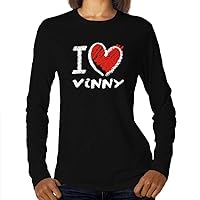 I Love Vinny Chalk Style Women Long Sleeve T-Shirt