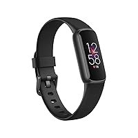 Luxe-Fitness and Wellness-Tracker with Stress Management, Sleep-Tracking and 24/7 Heart Rate, Black/Graphite, One Size (S & L Bands Included)