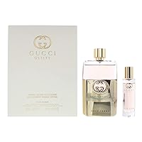 Gucci Guilty 2 Piece Gift Set for Women 3 Oz Eau de Parfum Pour Femme Spray + 0.5 Ounce EDP Travel Spray