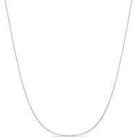 Amazon Essentials Sterling Silver Thin 0.8mm Box Chain Necklace | Available in Yellow Gold or Silver | 16