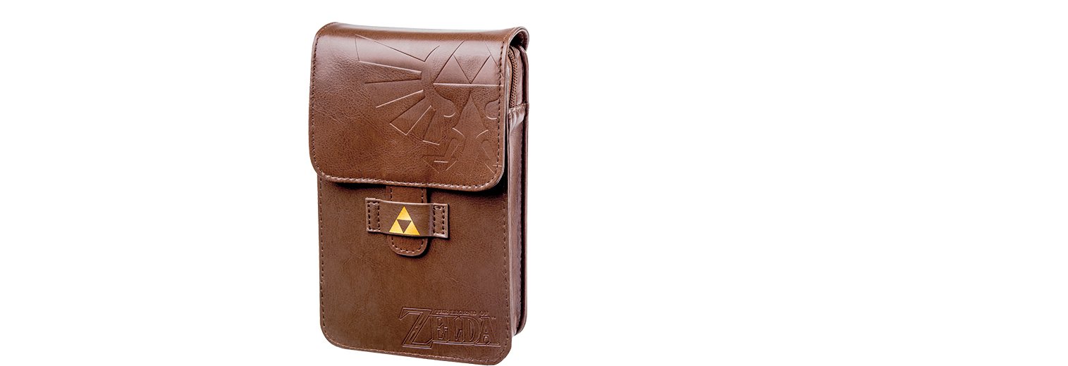 PowerA The Legend of Zelda Adventurer's Pouch - Nintendo 3DS/ Wii GameCube - Brown