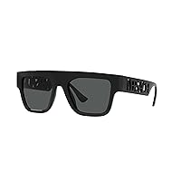 Versace Man Sunglasses Havana Frame, Dark Grey Lenses, 53MM