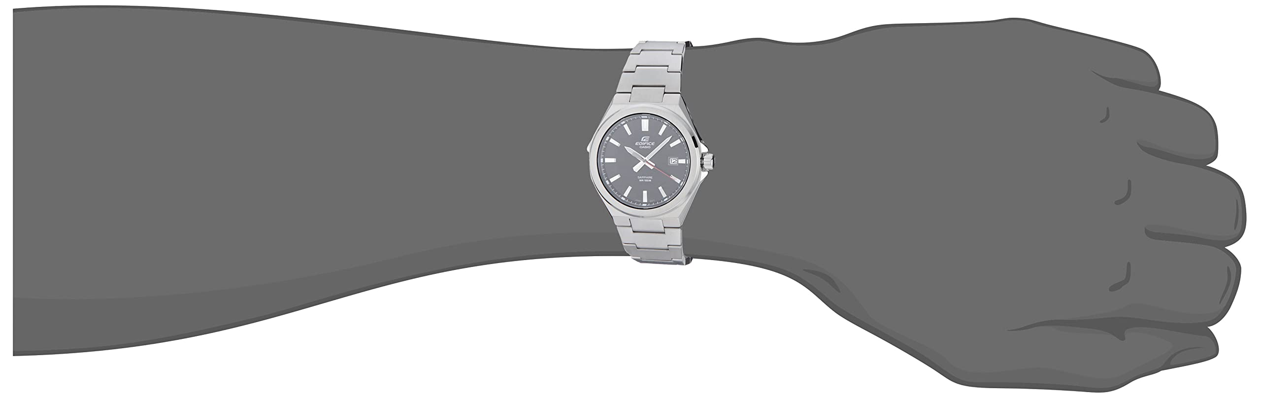 Casio Edifice Men's Quartz Date Indicator Sapphire Crystal 100M Water Resistant Watch EFB-108D-1AV