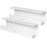 VIVO Under Desk 17 inch Cable Management Trays, Power Strip Holders, Cord Organizers, Wire Tamers for Office and Home, White, 2 Pack, DESK-AC06-2CW