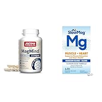 Jarrow Formulas MagMind Brain Health with Magtein (Magnesium L-Threonate) & SlowMag Muscle + Heart Magnesium Chloride with Calcium Supplement