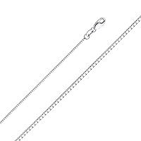 14k Yellow/White/Rose Gold Box Link Chain Necklace - 0.9mm Solid Gold Chain for Men and Women - Great Gift for Christmas, Birthday & All Occasions