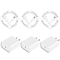 iPhone Charger Fast Charging [MFi Certified], 3 Pack 20W PD Adapter with 6FT Type C to Lightning Cable Wall Charger for iPhone 14/13/12/11 Pro/Pro Max/XS Max/XS/XR/X