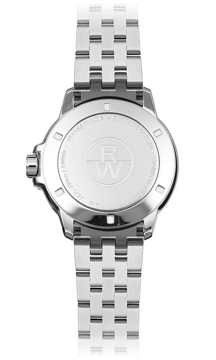 RAYMOND WEIL Tango Classic Men's Watch, Quartz, White Dial, Black Roman Numerals, Stainless Steel Bracelet, 41 mm (Model: 8160-ST-00300)