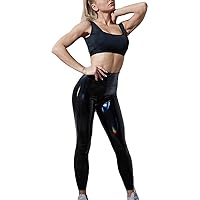 Spring Leggings for Women, Tight and Sexy Leather Pants, High Waist Elastic Shiny Leather Leggings