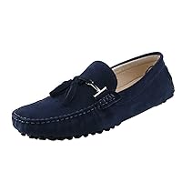 Mens Casual Suede Leather Tassels Driving Penny Loafers Boat Shoes