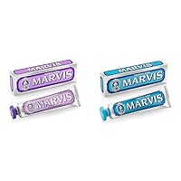 Marvis Jasmin Mint and Aquatic Mint Toothpaste Set, 3.8 oz