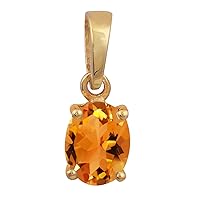 Multi Choice Oval Shape Gemstone 925 Sterling Silver Yellow Gold Plated Solitaire Pendant