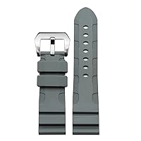 Silicone watchband for PAM111 PAM0061 PAM00682 wristband sport watch strap 24mm bracelet waterproof black accessories belt