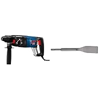BOSCH 11255VSR Bulldog Xtreme 8 Amp 1 Inch Corded Variable Speed SDS-Plus Concrete/Masonry Rotary Hammer and BOSCH HS1465 1-1/2 In. x 10 In. Tile Chisel SDS-Plus Bulldog Xtreme Hammer Steel