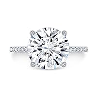 Kiara Gems 3.50 CT Round Infinity Accent Engagement Ring Wedding Eternity Band Solitaire Silver Jewelry Halo Anniversary Praise Ring Gift