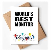 World's Best Monitor Graduation season Wedding Cards Congratulations Greeting Envelopes