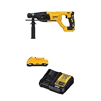 DEWALT DCH133B 20V Max XR Brushless 1” D-Handle Rotary Hammer Drill (Tool Only) with DCB230C 20V Battery Pack