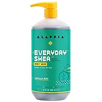 Alaffia EveryDay Shea Body Wash - Naturally Helps Moisturize and Cleanse without Stripping Natural Oils with Shea Butter, Neem, and Coconut Oil, Fair Trade Vanilla Mint, 32 Fl Oz