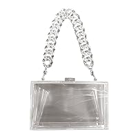 Women Acrylic Clutch Purse Clear Evening Shoulder Bag Unique Acrylic Clutch Purse for Wedding Cocktail Party Prom